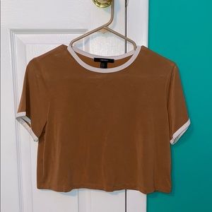 Brown crop top